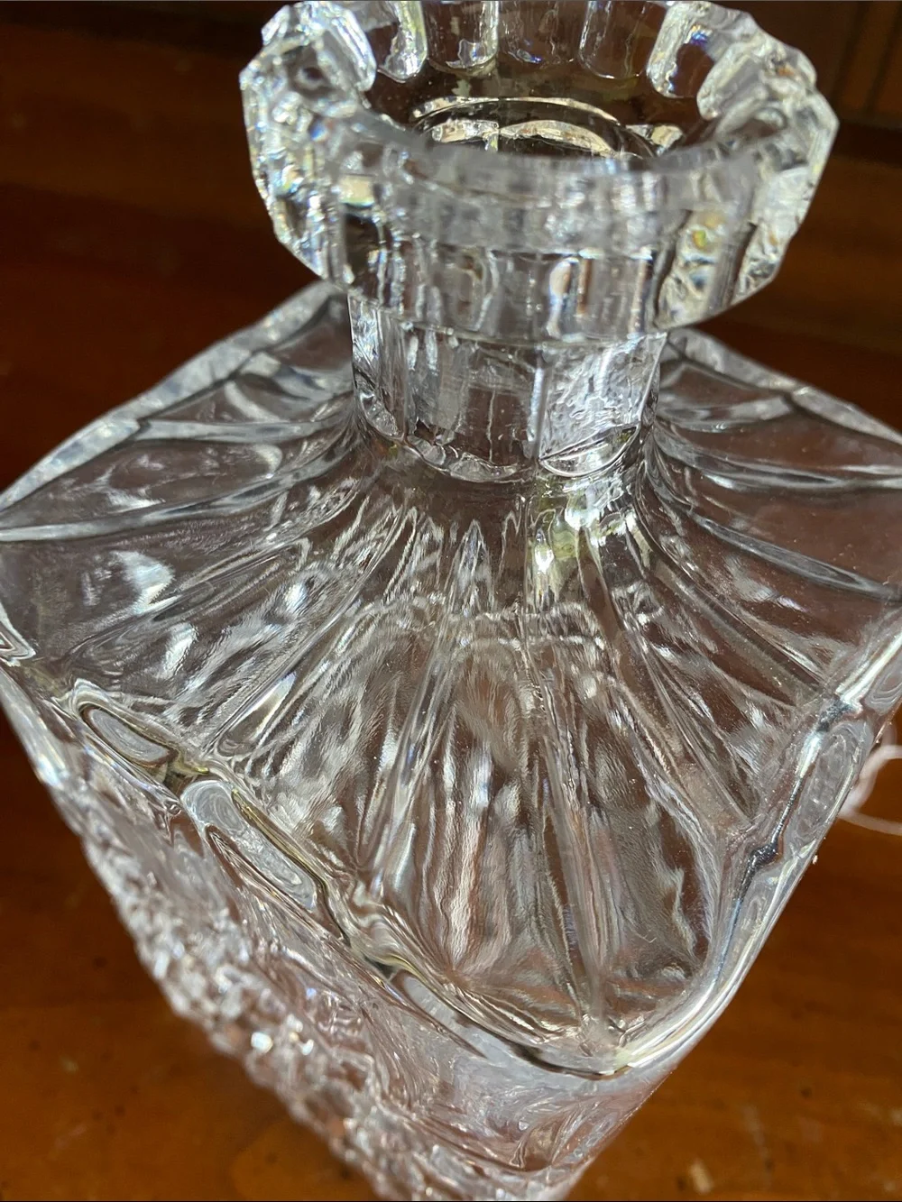 Vintage Square-Cut Whiskey Decanter